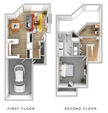 The Augusta  1 Car Garage 8729 floor plan
